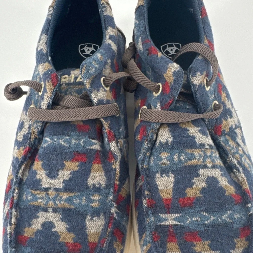 Ariat Hilo Mens Shoes 7.5D Blue Southwestern Serape Slip On Loafers 10046904